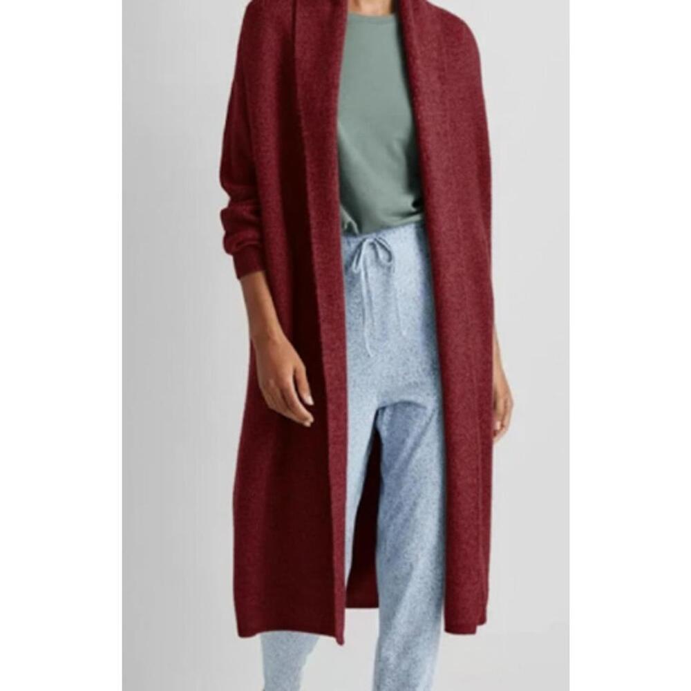 STATE OF DAY WOMENS LONG-SLEEVE DUSTER MARASCHINO -  XS
